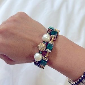 Malachite and Chrystal Bracelets